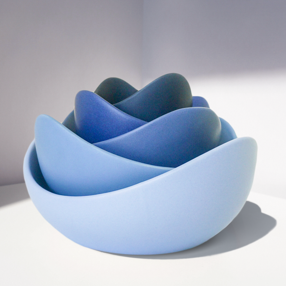 Natalia Ceramic Bowls (Azure Blue)