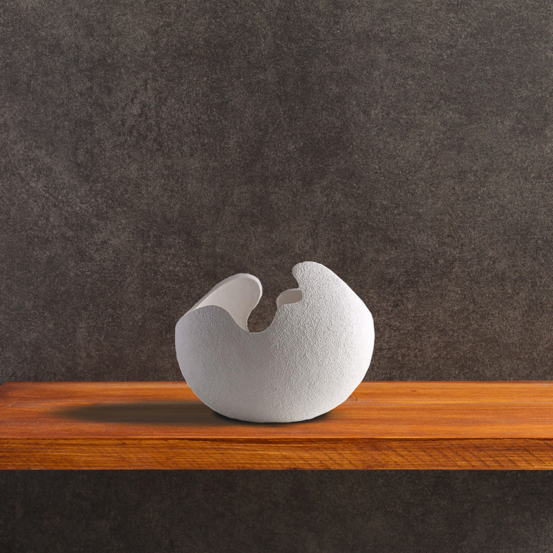 White Cement Vase