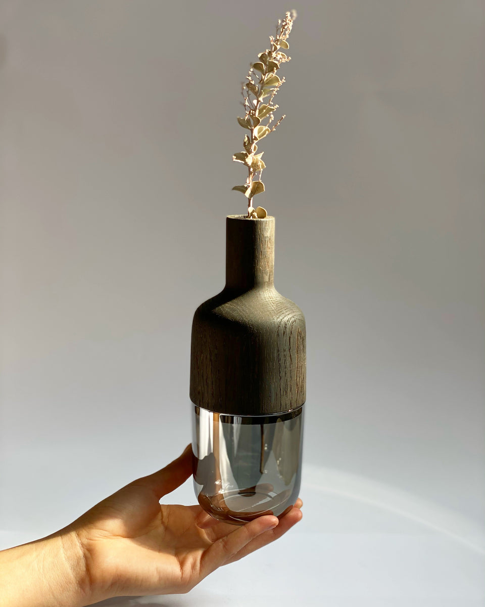 Mariah Vase Collection | Solid Hardwood & Glass
